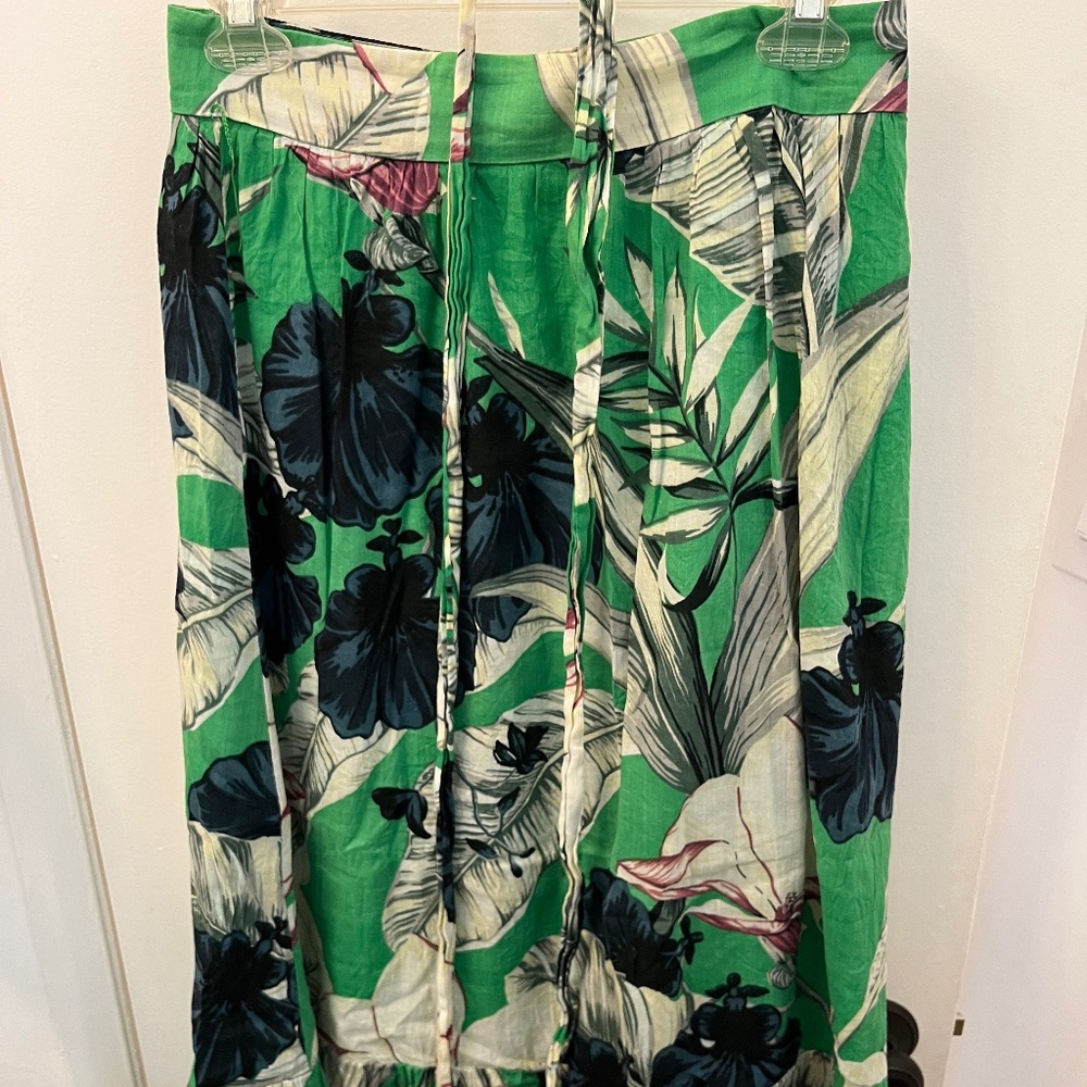 Tropical floral skirt